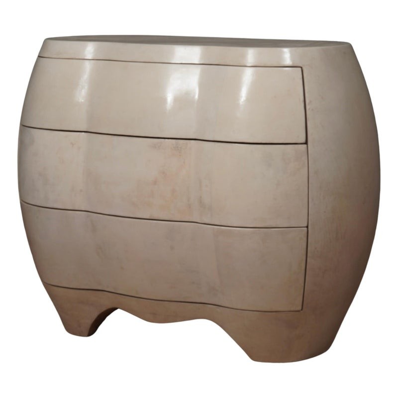 C 133 Comò in pelle di pergamena, 1980