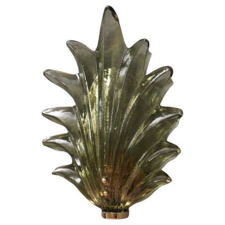 AP 121 Appliques in vetro verde di Murano e ottone, 1990