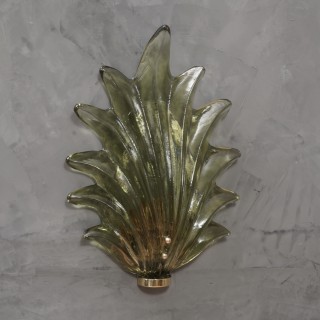 AP 121 Appliques in vetro verde di Murano e ottone, 1990