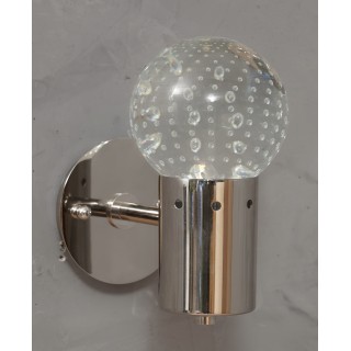 AP 123 Appliques in acciaio e vetro artistico di Murano, 1980