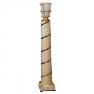 PI 37  Piantana Art Déco in vetro artistico di Murano e ottone, 1940