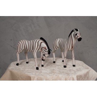 V 19 Sculture in vetro di Murano bianco e nero, 1980