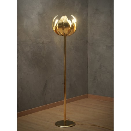 Lampada da terra MidCentury in ottone, 1940