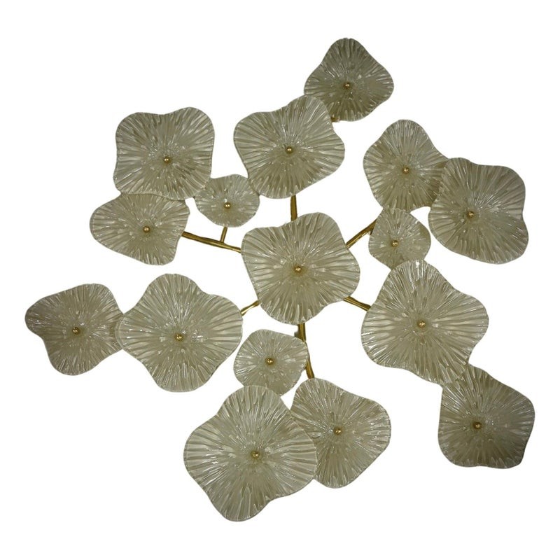 AP 127 Applique in vetro artistico di Murano e ottone, 2000