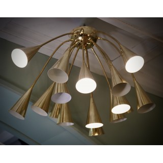 L 114 Lampadario Sputnik in ottone, 1990