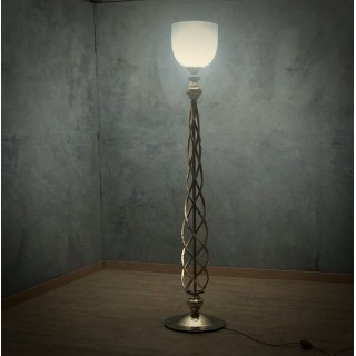 PI 169 Piantana in vetro di Murano e ottone, 1970