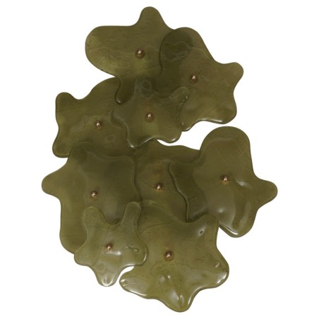 AP 129 Applique in vetro artistico di Murano e ottone color verde, 2000