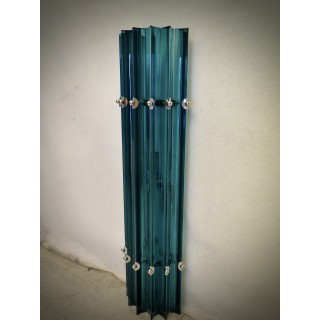 AP 99  Otto appliques in vetro di murano e metallo cromato