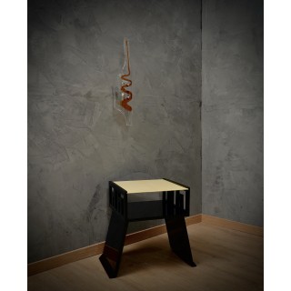 Appliques in vetro di Murano trasparente e color ambra, 1960