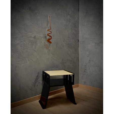 Appliques in vetro di Murano trasparente e color ambra, 1960