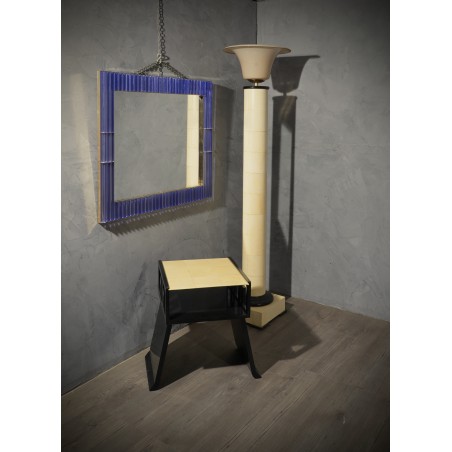 SP 44 Specchio Mid-Century in vetro di Murano e ottone, 1980