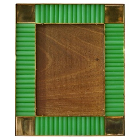 V 45 Cornice Porta Foto in vetro di Murano e Ottone, 2000