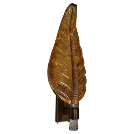 AP 130 Applique in vetro di Murano color ambra, 1980