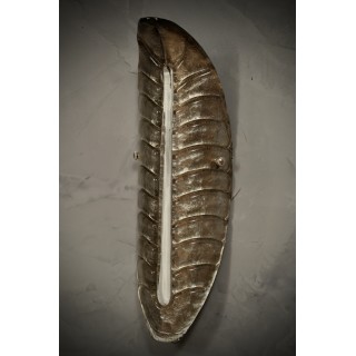 AP 113 Applique in vetro artistico di Murano bianco e argento, 1970