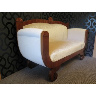 Divano Biedermeier in noce (DD-022)