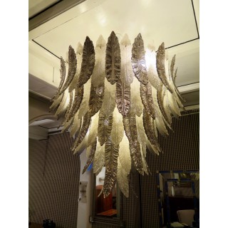 L 62  Importante lampadario in vetro di Murano