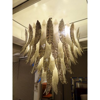 L 62  Importante lampadario in vetro di Murano