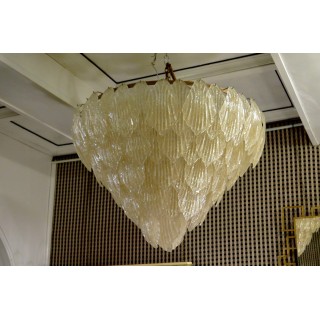 L64  Lampadario in vetro di Murano color oro