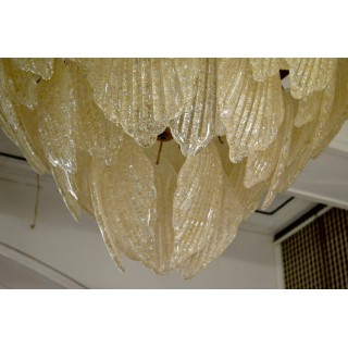 L64  Lampadario in vetro di Murano color oro