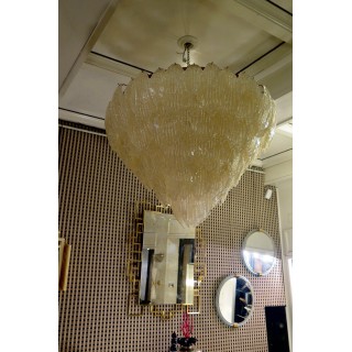 L64  Lampadario in vetro di Murano color oro