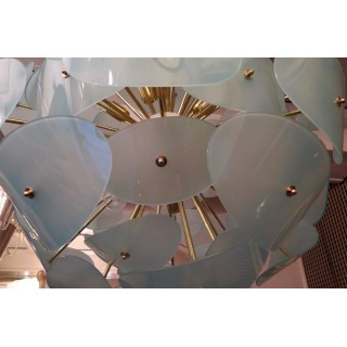 L65  Lampadario sputnik  in vetro di murano e ottone