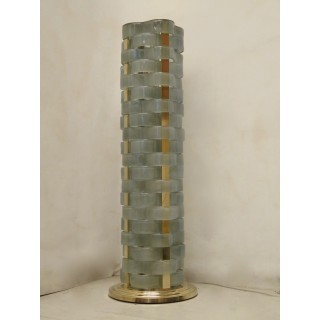 PI 48  Coppia di piantane in vetro e ottone