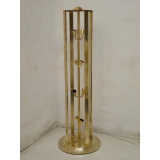 PI 48  Coppia di piantane in vetro e ottone.