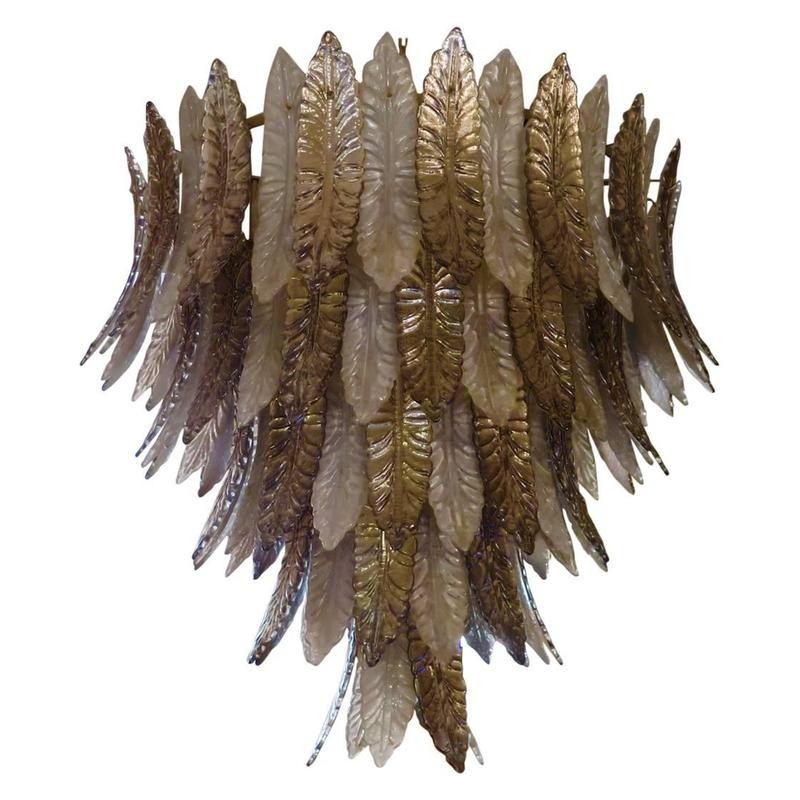 L 62  Importante lampadario in vetro di Murano