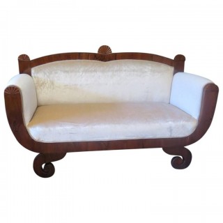 DD 22  Divano Biedermeier in noce