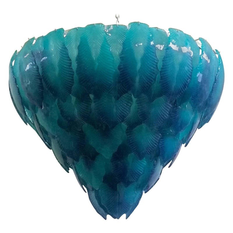 L 68 Lampadario Turchese, Murano 1950