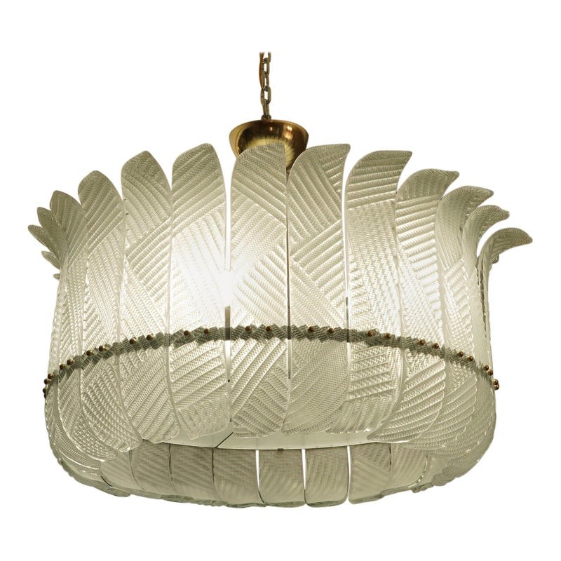 L 90 lampadario di Murano color verde acqua