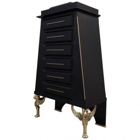 C 124 Cassettone in ottone e pergamena della metà del secolo, 1950