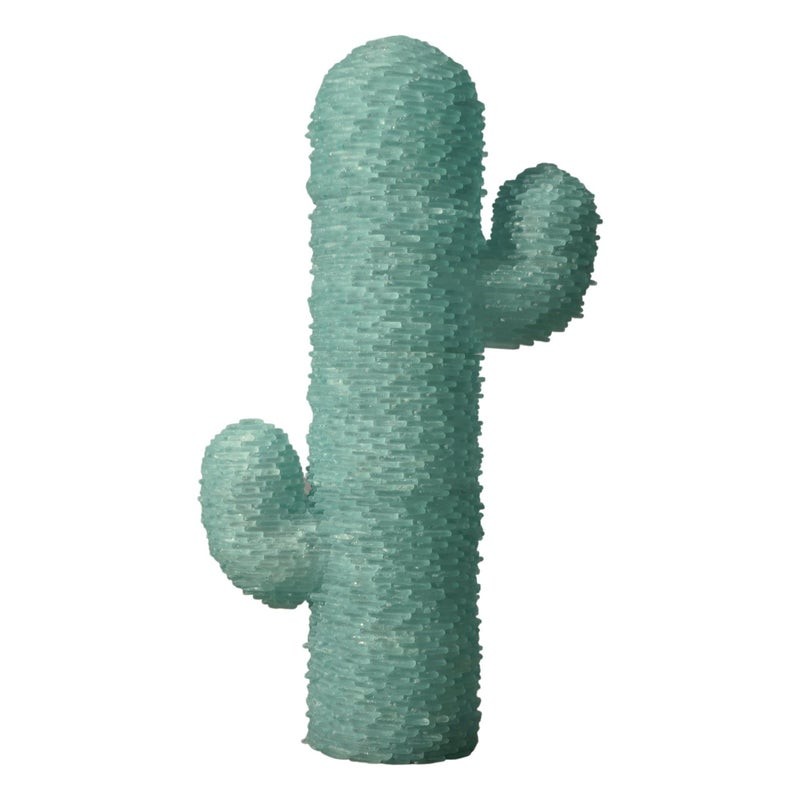 PI 55 Piantana in Vetro di Murano Cactus Art di Colore Verde Acqua, 1970