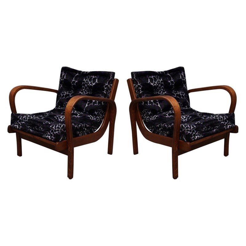 P 146 Coppia di poltrone italiane Mid-Century in frassino, 1950