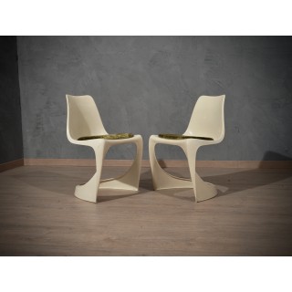 SD 63 Sedie in plastica bianca di Ostergaard Steen, 1970