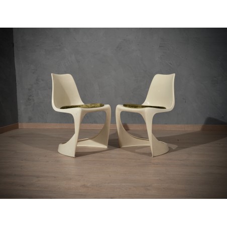SD 63 Sedie in plastica bianca di Ostergaard Steen, 1970
