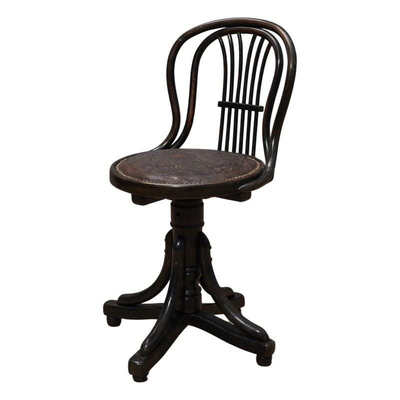 SD 80 Sedia Thonet nera girevole Art Nouveau austriaca, 1890