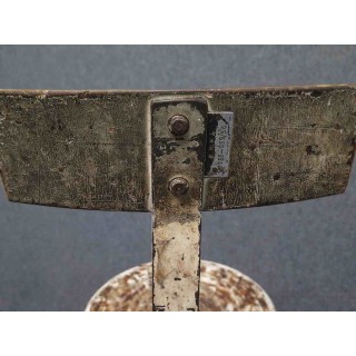 SD 81 Sgabello industriale rotondo in metallo della metà del secolo, Italia, 1960