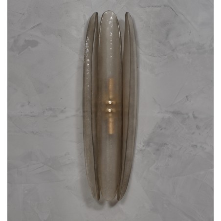 AP 115 Applique fumé in vetro artistico di Murano, 1980