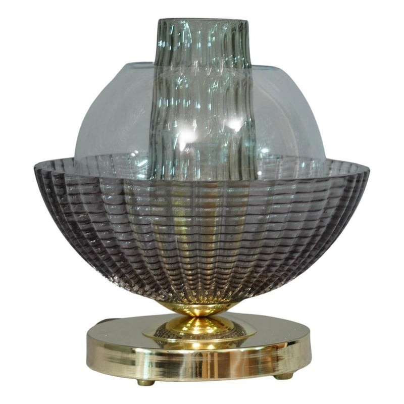 LT 131 Lampada in vetro artistico di Murano colore fumè, 1980