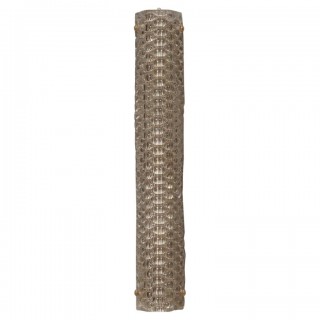 AP 116 Applique in vetro artistico di Murano color tortora e ottone