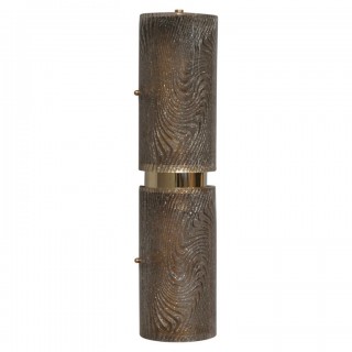 AP 117 Applique in vetro artistico di Murano color tortora e ottone.